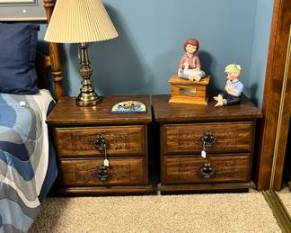 Pair of night stands or side tables with storage.