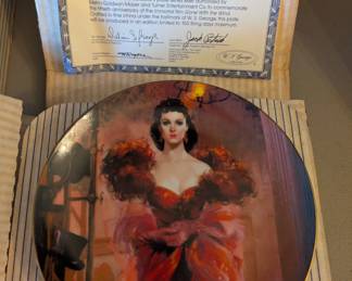 Gone With The Wind collector plate sample detail
