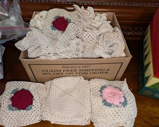 Doilies, waiting for embellishments