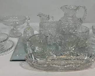 Assorted Cut Glass Serving Decorative Collection