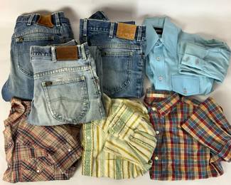 Mens Vintage Lees Denim  Button Ups