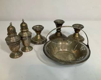 Sterling Silver Decorative Tableware Candlestick Assortment