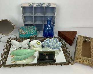 Vanity and Decorative Trinket Assortment