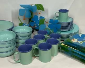 Ranmaru Stoneware Blue Green Set And More