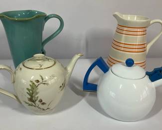 Vintage and MidCentury Teapots and Ceramic Pitchers Assortment