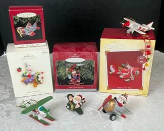 Hallmark Keepsake, Ornaments, And Santas Airplane Ornaments