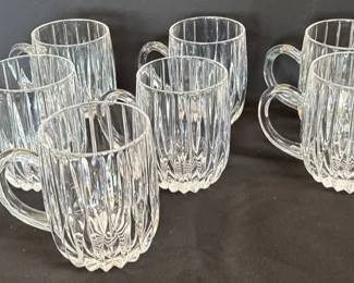 7 Believe to be MIKASA Park Lane Crystal Mugs
