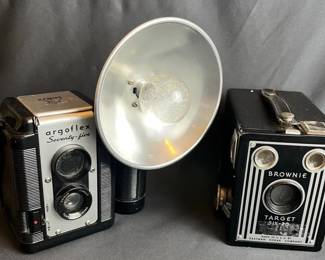 Brownie Target Six-20 & Argoflex Seventy-five Camera with Flash
