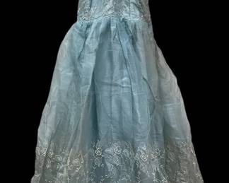 Vintage Baby Blue Prom Dress
