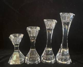 4 Villeroy & Boch Crystal Candle Sticks
