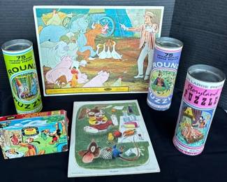 Vintage Puzzles * HG Toys * Jaymar Disney Characters * Mary Poppins Tray * Playskool Tray *
