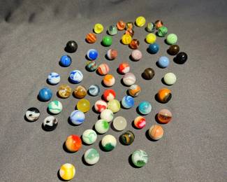 Vintage Marble Lot * Patch * Cat Eye * Oxblood
