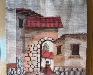 Latin American Style Woven Wall Hanging 50 X 45”
