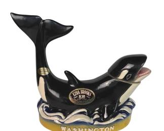 1972 Ezra Brooks Washington Orca Liquor Bottle 185
