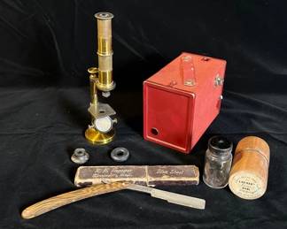 Mixed Vintage Lot * Agfa Ansco Brownie * Straight Razor *
