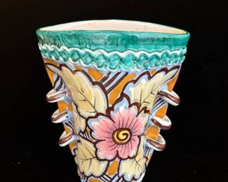 Italian Handmade Painted Vase
