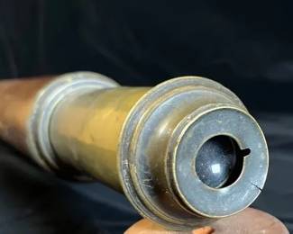 Vintage Single Draw Brass & Wood Telescope * Nautical SpyGlass
