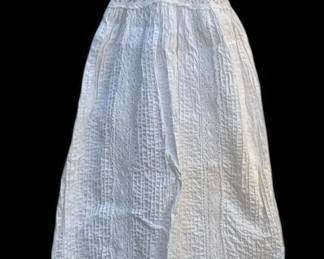 Vintage Women’s White Dress With Lace Panels At Waist *No Tag Appears size Small
