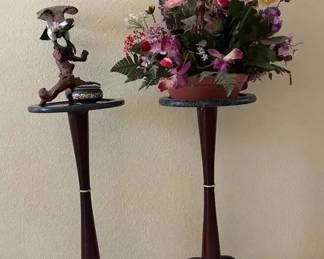 AR138Stone Top Pedestal Stands  Decor