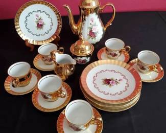 AR107VVintage Bavarian Tea Set by Josef Kuba