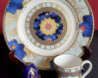 AR115Royal Worcester Millennium Celebration Charger Plate And More 