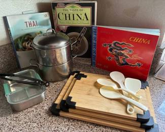 AR158Asian Cookbooks, Cutting Boards  More