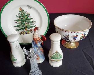 AR118Charles Wysocki Christmas Love Bowl And More 