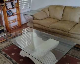 AR151VHeavy Duty Stone And Glass Table Set