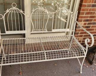 Solid metal bench!