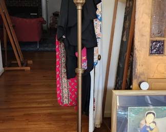 About 10 floor lamps, various styles