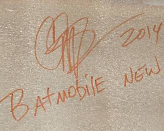 CHERYL KELLEY ORIGINAL OIL PAINTING "BATMOBILE" SIGNED