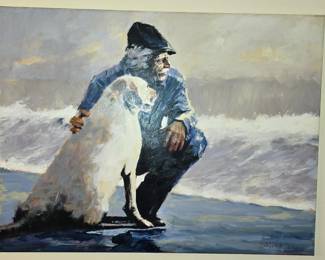 ALDO LUONGO LIMITED EDITION on CANVAS "BEST FRIENDS" 40/100 