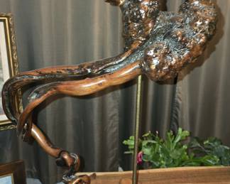 VINTAGE SIGNED JAPANESE ROOT SCULPTURE. VICKI LEE?