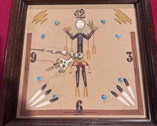 Turquoise chunks—clock