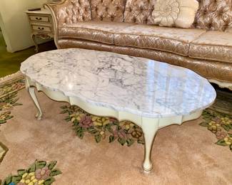 Marble top coffee table