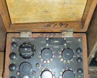 Vintage  Bridge Meter In Wood Case ( Sold As Is )