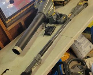 Blower And Saw Sold As A Set