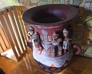 Peruvian Handmade Red Clay Vase