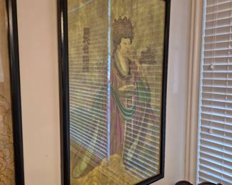 "Old Woman" oil on sand