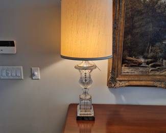 Paul Hansen Glass and Brass Table Lamp
