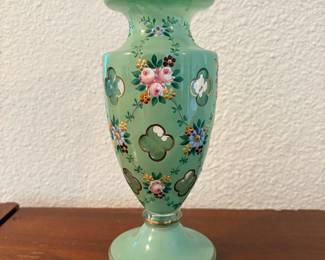 Hand painted Bohemian Art Nouveau Czech Republic vase