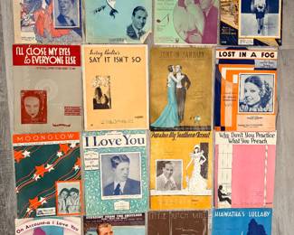 Vintage sheet music 1920’s-1930’s