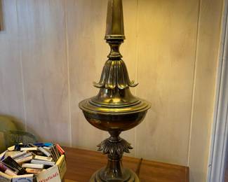 Pair, vintage Stiffel brass lamps