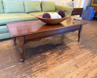 Vintage Taylor Jamestown solid cherry coffee table with drawer