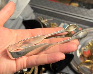 Sterling sugar cube tongs