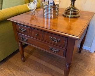 Pair,  Vintage Taylor Jamestown cherry side/end tables
