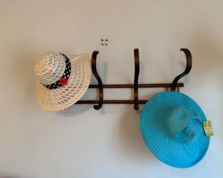 Antique Thonet style bentwood 4 hook coat/hat rack