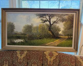 Jalien (French, b 1922) Country landscape oil/canvas 