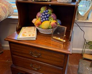 Pair, vintage Henkel Harris two drawer night stands/side tables