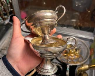 Empire sterling weighted creamer & sugar